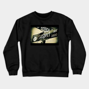 Prospect Avenue, Culver City, California by Mistah Wilson Crewneck Sweatshirt